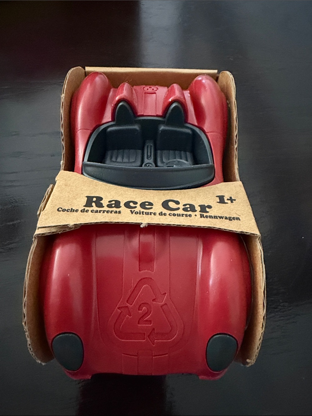 Green Toy Kids Red Race Car Toy - Classic Push Car